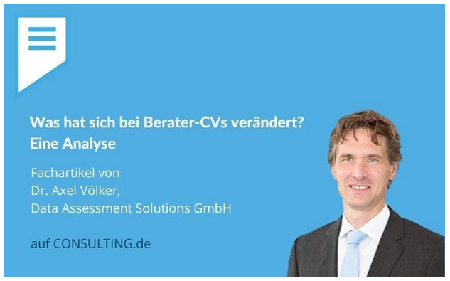 Was hat sich bei Berater-CVs verändert?
