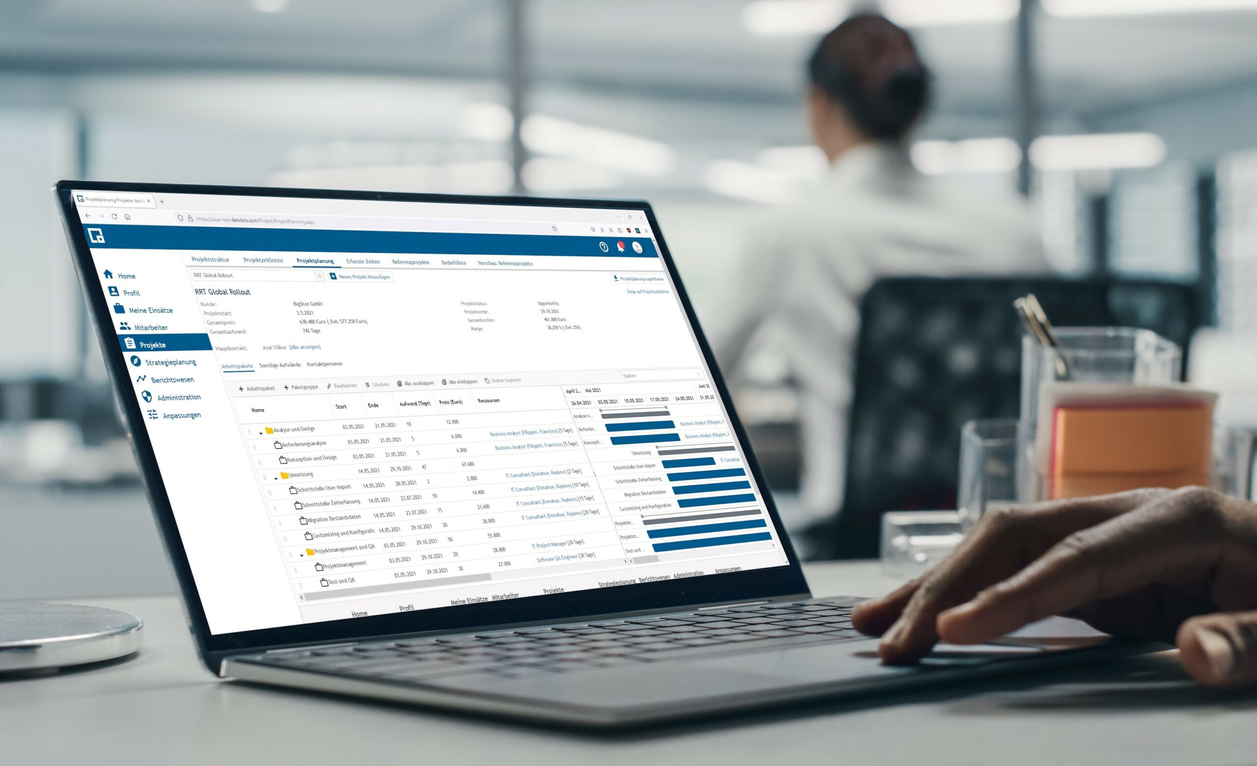 Resource management begins with a quotation calculation